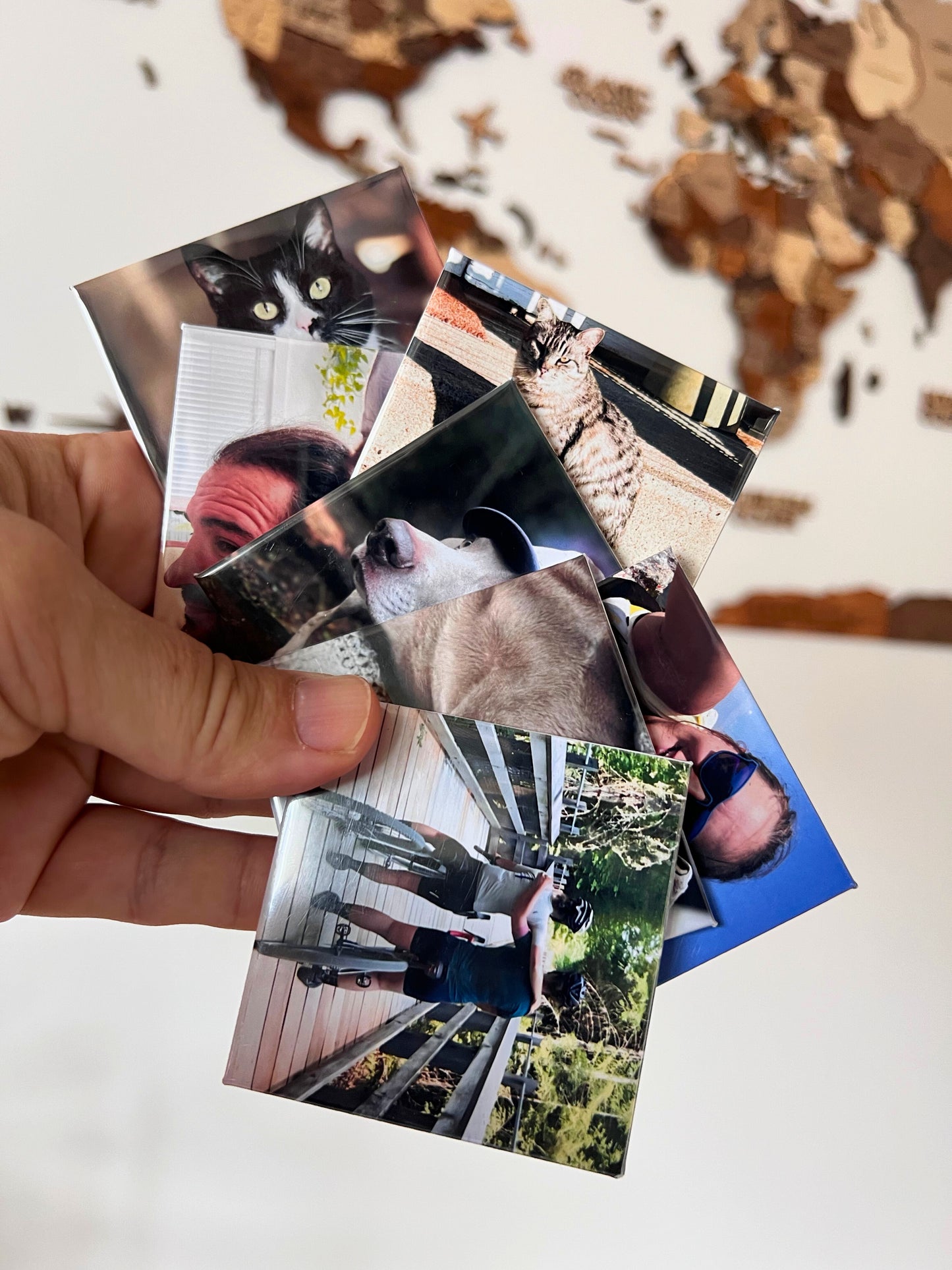 Personalized Hardback Photo Magnet – Custom 2.5"x 2.5" Rigid Fridge Magnet with Your Picture