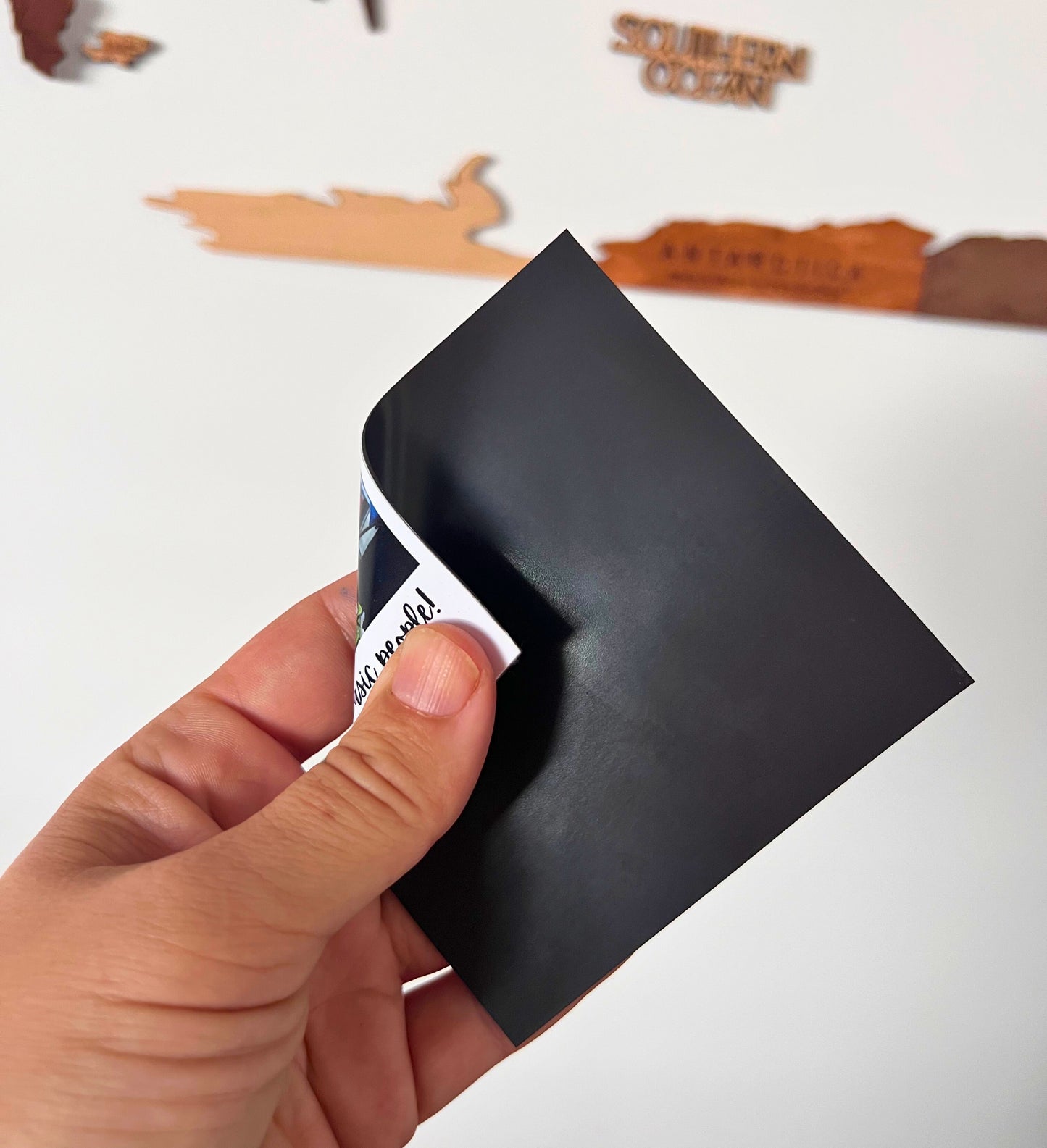 Flexible Photo Magnet with Text (4" x 4")