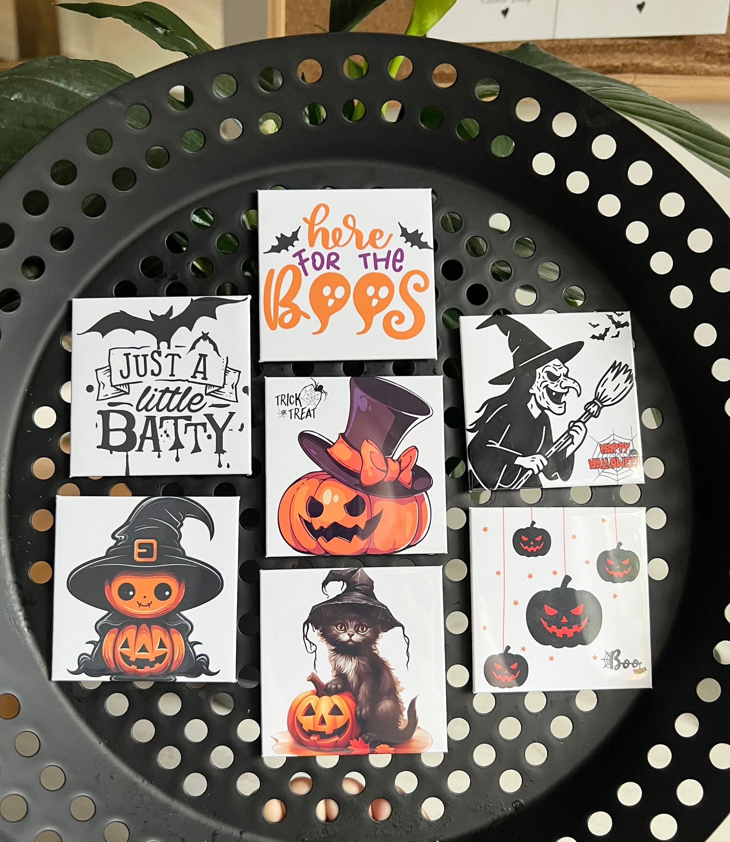 Halloween Hardback Photo Magnet – 2.5"x 2.5" Rigid Fridge Magnet