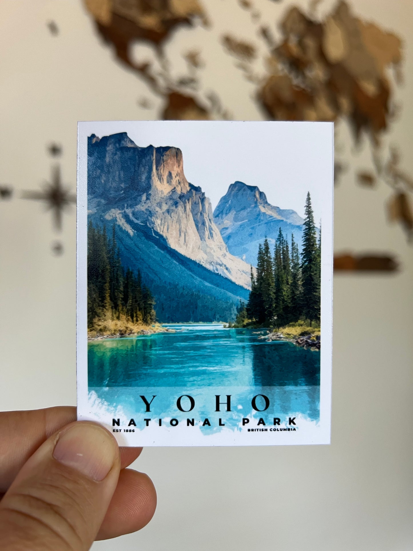 Canadian National Parks Photo Magnet: Travel Souvenir, Nature Decor