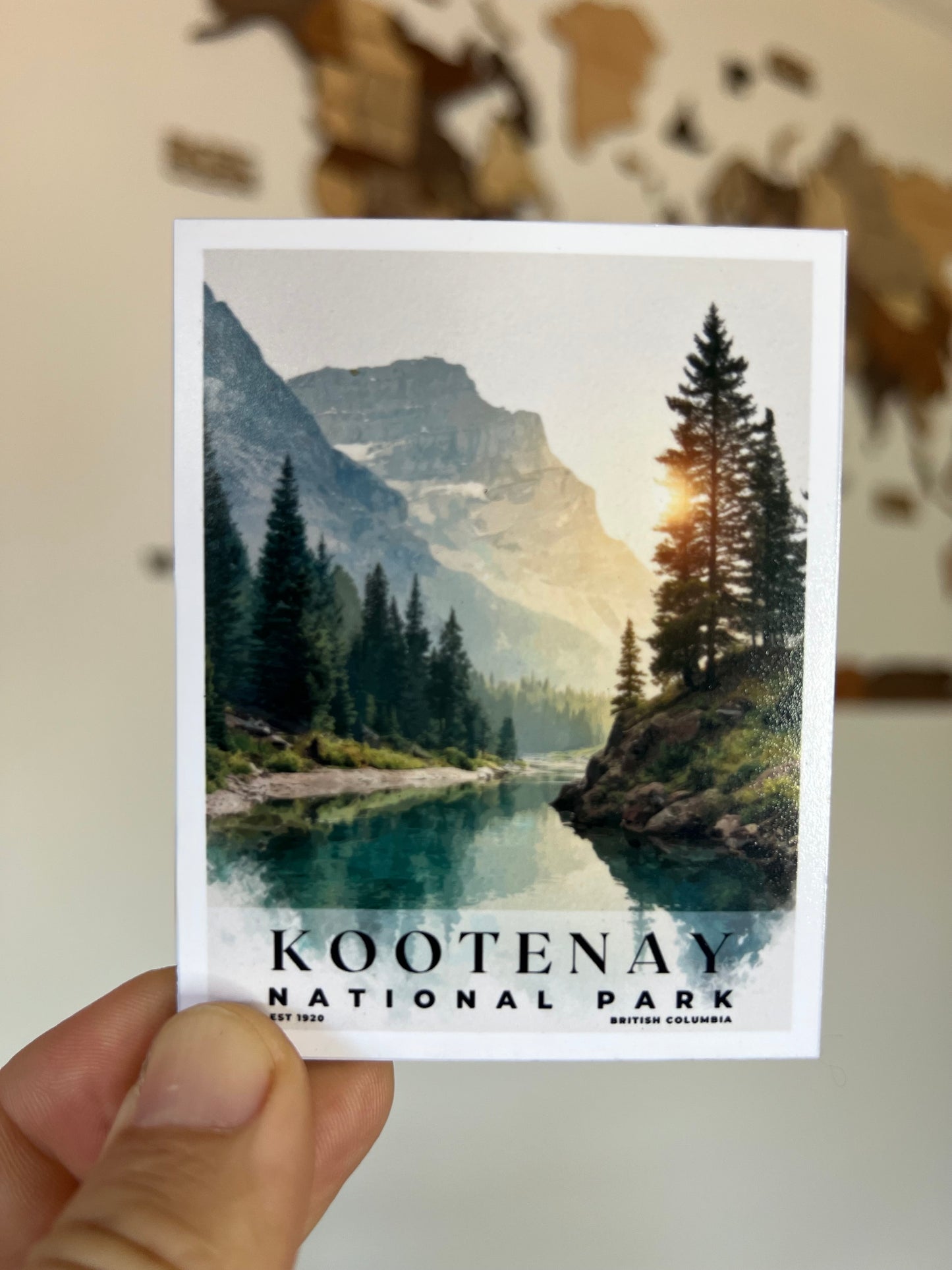 Canadian National Parks Photo Magnet: Travel Souvenir, Nature Decor