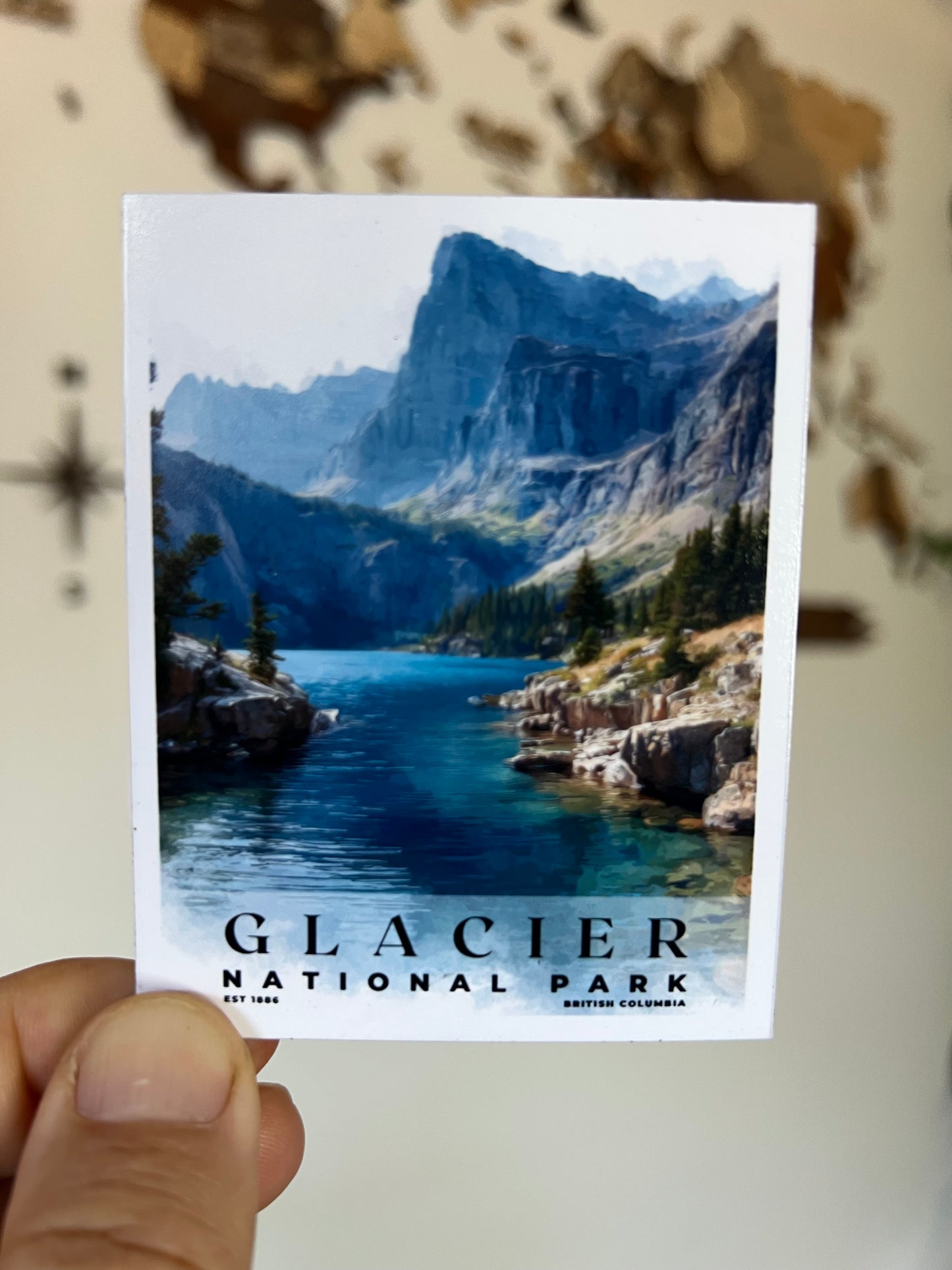 Canadian National Parks Photo Magnet: Travel Souvenir, Nature Decor