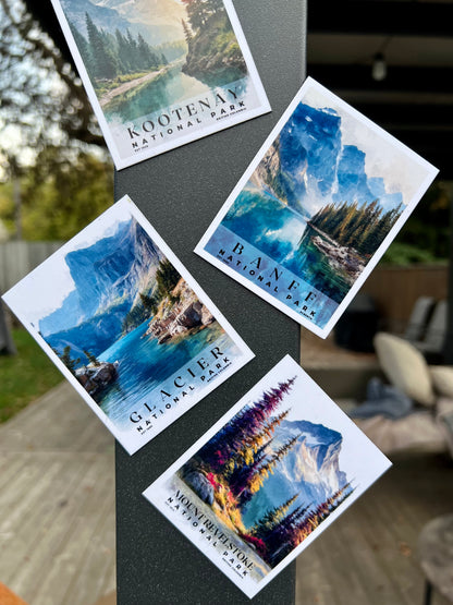 Canadian National Parks Photo Magnet: Travel Souvenir, Nature Decor