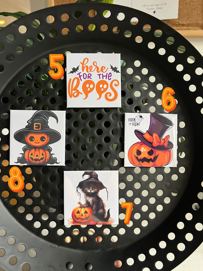 Halloween Hardback Photo Magnet – 2.5"x 2.5" Rigid Fridge Magnet